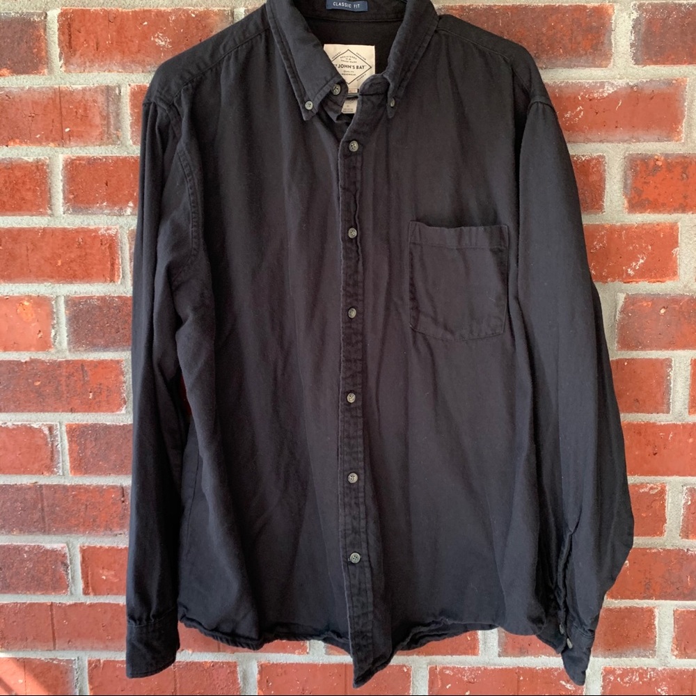 St Johns Bay Classic Fit Legacy Flannel Black XL